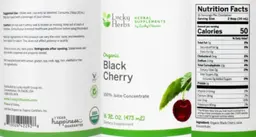 Label for Organic Black Cherry