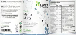 Label for Organic Men's Multi