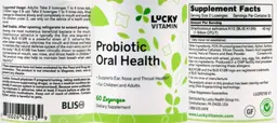 Label for Probiotic Oral Health