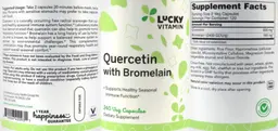 Label for Quercetin with Bromelain