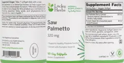 Label for Saw Palmetto 320 mg