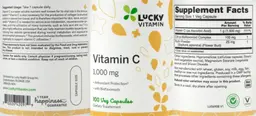 Label for Vitamin C 1,000 mg