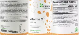Label for Vitamin C 1,000 mg