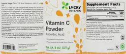 Label for Vitamin C Powder