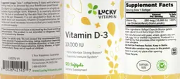 Label for Vitamin D-3 10,000 IU