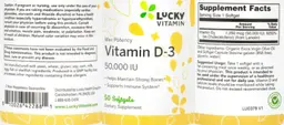 Label for Vitamin D-3 50,000 IU