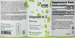 Label for Vitamin K-2 100 mcg