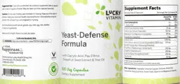 Label for Yeast-Defense Formula