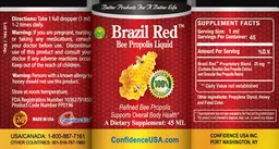 Label for Brazil Red Bee Propolis Liquid