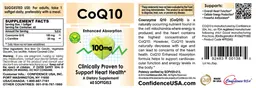 Label for CoQ10 100 mg