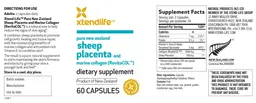 Label for Pure New Zealand Sheep Placenta and Marine Collagen (RevitaCOL)