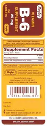 Label for Vitamin B-6 25 mg