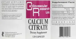 Label for Calcium Citrate