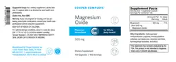 Label for Magnesium Oxide 300 mg