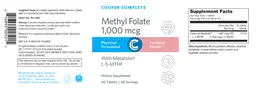 Label for Methyl Folate 1,000 mcg