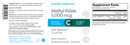 Label for Methyl Folate 5,000 mcg