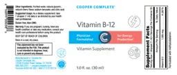 Label for Vitamin B-12