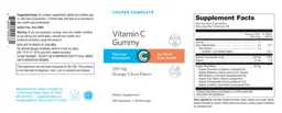 Label for Vitamin C Gummy 250 mg Orange Citrus Flavor