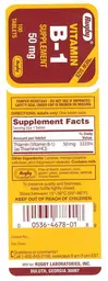 Label for Vitamin B-1 50 mg