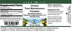 Label for Urinary Tract Maintenance Complex Strawberry Flavor