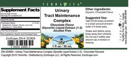Label for Urinary Tract Maintenance Complex Chocolate Flavor