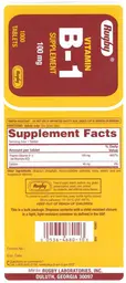 Label for Vitamin B-1 100 mg