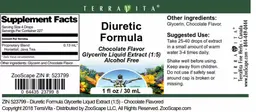Label for Diuretic Formula Chocolate Flavor