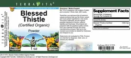 Label for Blessed Thistle (Certified Organic) Powder