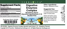 Label for Digestive Enzymes Complex Strawberry Flavor