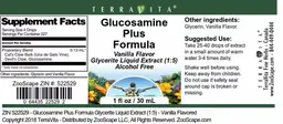 Label for Glucosamine Plus Formula Vanilla Flavor