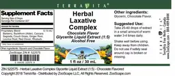 Label for Herbal Laxative Complex Chocolate Flavor