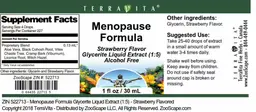 Label for Menopause Formula Strawberry Flavor
