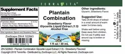 Label for Plantain Combination Strawberry Flavor
