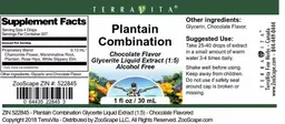 Label for Plantain Combination Chocolate Flavor
