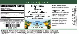 Label for Psyllium Husk Combination Strawberry Flavor