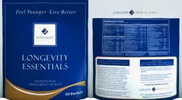 Label for Longevity Essentials Softgel