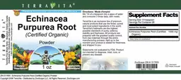 Label for Echinacea purpurea Root (Certified Organic) Powder