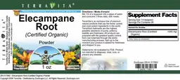 Label for Elecampane Root (Certified Organic) Powder
