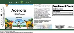 Label for Acerola 25% Extract Powder