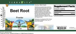Label for Beet Root Powder