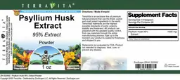 Label for Psyllium Husk Extract 95% Extract Powder