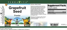 Label for Grapefruit Seed Powder