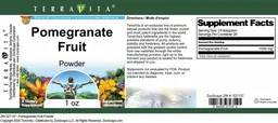 Label for Pomegranate Fruit Powder