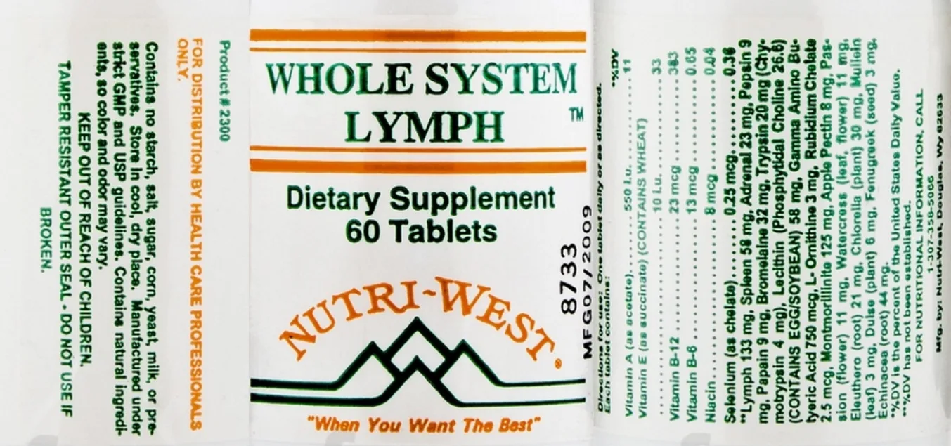 Label for Whole System Lymph