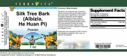 Label for Silk Tree Bark (Albizia, He Huan Pi) Powder