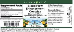 Label for Blood Flow Enhancement Complex Strawberry Flavor