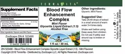 Label for Blood Flow Enhancement Complex Mint Flavor