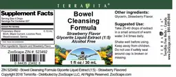 Label for Bowel Cleansing Formula Strawberry Flavor