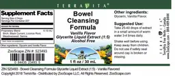 Label for Bowel Cleansing Formula Vanilla Flavor