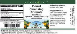 Label for Bowel Cleansing Formula Mint Flavor